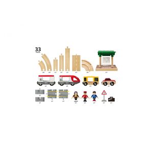 Brio 33209 Деревянная ж/д с переездом и станцией